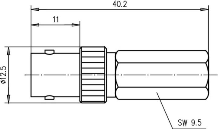 Immagine prodotto Telegärtner Presa cavo BNC G02 75 Ohm, Twist on, A13, G02 (RG-59 B/U), RG-62 A/U