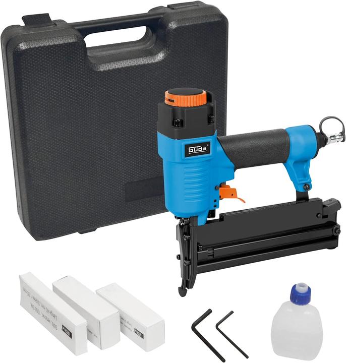 Productafbeelding Güde Perslucht nietmachine / spijkermachine 3 in 1 20 - 40 mm 4 - 7,5 bar + 800 st. spijker / nietenset +