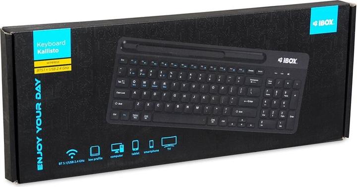 Actual product image iBox Kallisto BT/2 4 GHz wireless keyboard (Eng. Int., Wireless)