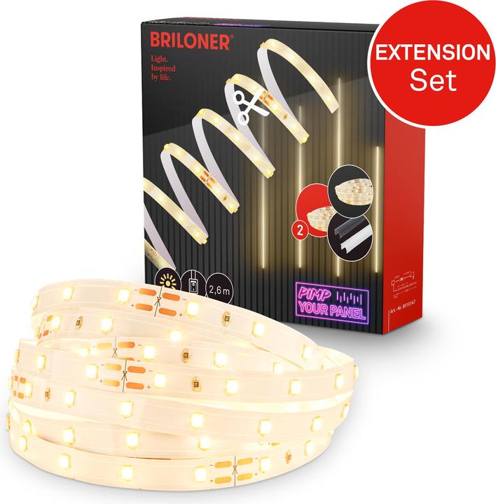 Actual product image Briloner Extension Set On/Off LED stripe 2.6m, 147xLED,extension set (260 cm)