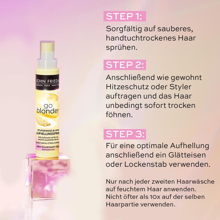 Produktbild John Frieda Go Blonder Stufenweise Blond Aufhellungsspray