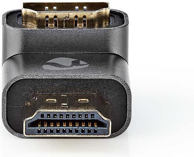 Produktbild Nedis HDMIT Adapter HDMIT Connector / HDMIT Male HDMIT Female / HDMIT Output Gold Plated Angled 90° (HDMI, 3 cm)