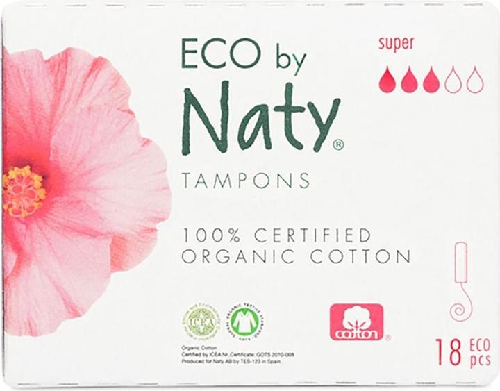 Naty Tampons bio Super sans applicateur 18 pièces (15.18 x, Normal)