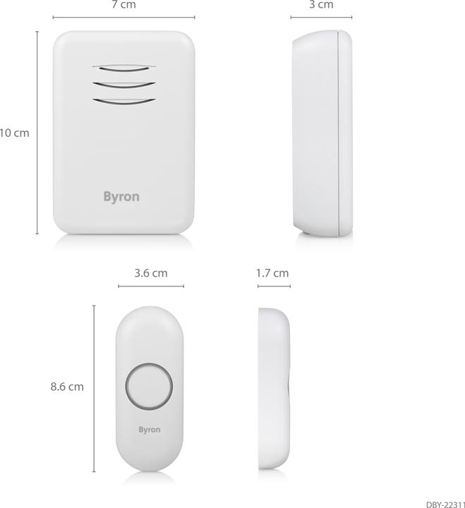 Image du produit Byron Sonnerie de porte radio (Sans fil)