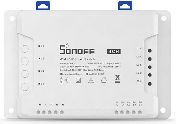 Produktbild Sonoff 4CHR3 - 4-gang Wi-Fi Smart Switch (Schaltaktor)