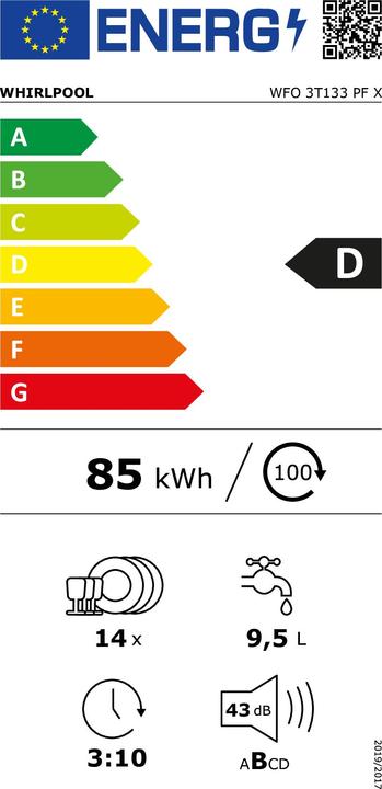 Energy Label Whirlpool WFO 3T133 PF X