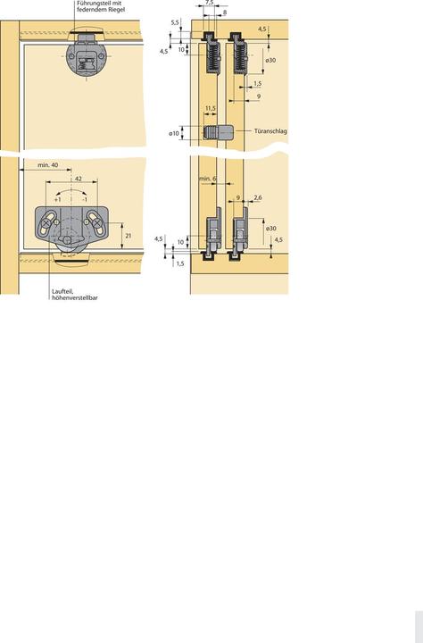 Actual product image Hettich Guide part Slide Line 55