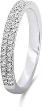 Brilio Silver - Sparkling silver ring with clear zircons RI059W - Circuit: 58 mm (58)