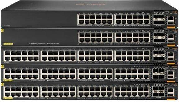 Actual product image Aruba 6200M 36G 12SR5 Class6 PoE 4SFP+ Switch (48 Ports)