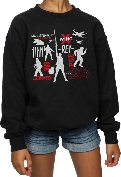 Actual product image Star Wars Girls The Last Jedi Rebellion Silhouettes Sweatshirt (152, 158)