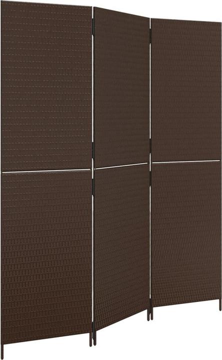 Immagine prodotto VidaXL Paravento 3 pezzi in poly rattan marrone,Colore: Marrone,Materiale: Poly