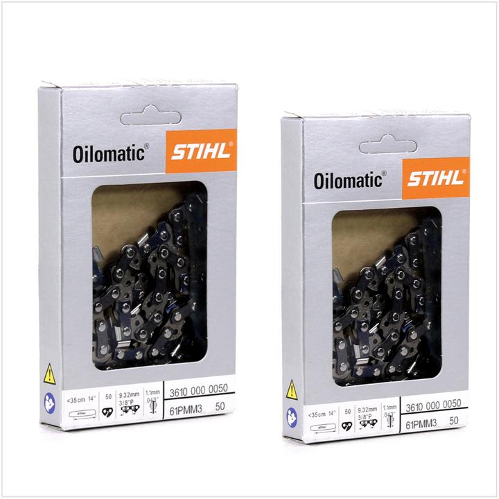 Produktbild Stihl 2x Oilomatic Sägekette Picco Micro Mini 3 (PMM3) Halbmeissel 3/8"P 1,1mm 35 cm ( 3610 000 (Sägekette)