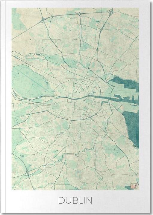 Actual product image Juniqe Dublin Vintage Map (A5, Dotted)