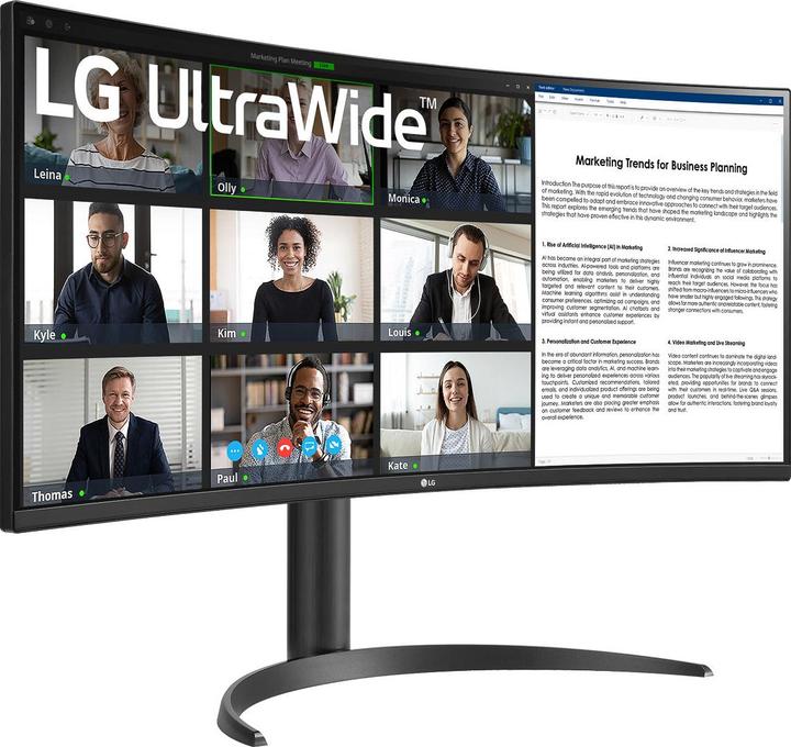 Actual product image LG UltraWide 34WR55QC-B (3440 x 1440 pixels, 34")