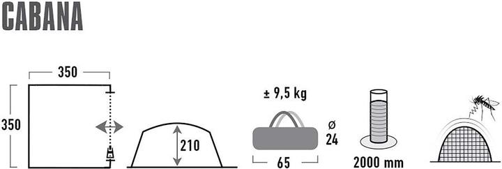 Actual product image High Peak Cabana (350 cm, 350 cm)