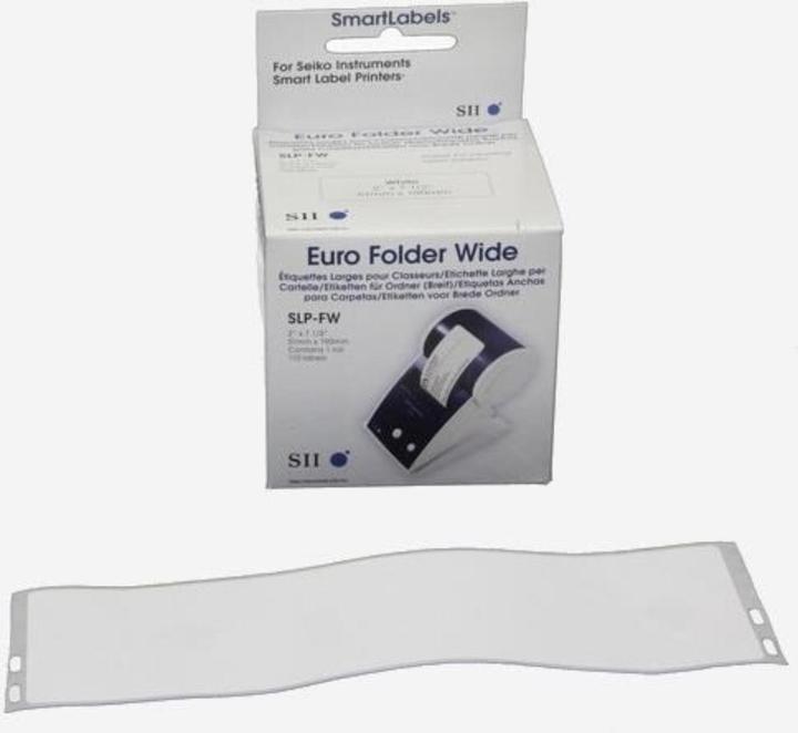 Actual product image Seiko SLP-FW Folder labels wide, 1 roll à 110 labels