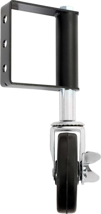 Produktbild Wiltec Torrolle bis 100kg Bremse Schiebetorrolle Gummirad Laufrolle Schiebetor