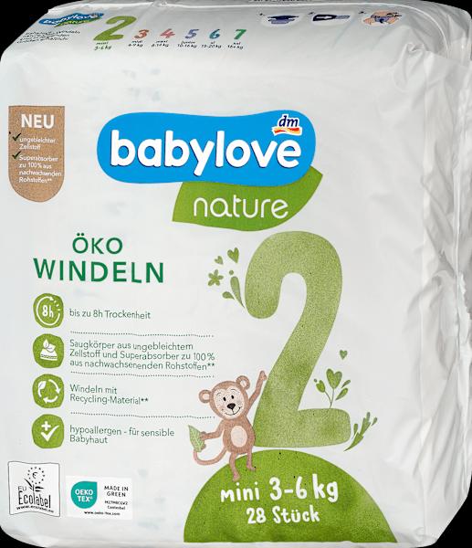 Produktbild dm babylove nature Windeln (Gr. 2, Tragepack, 28 Stück)
