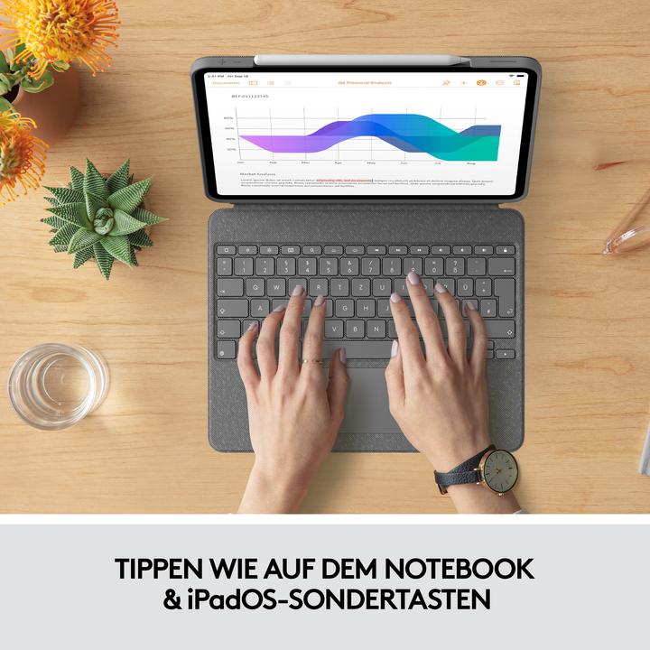 Actual product image Logitech Combo Touch (CH, iPad Pro 12.9 2021 (5th Gen), iPad Pro 12.9 2022 (6th Gen))