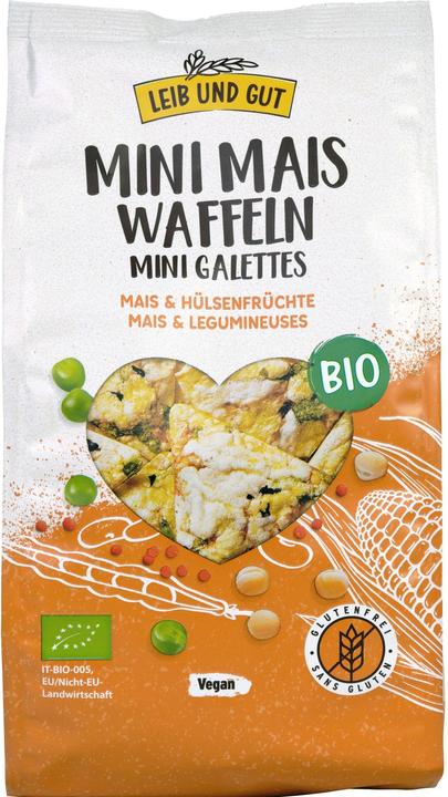 Immagine prodotto Leib und Gut Mini cialde di mais biologico Mais e legumi 90 g (96 g)