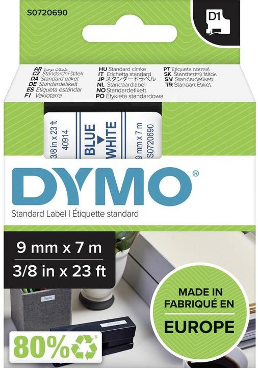 Produktbild Dymo S0720690 Standardband (0.90 cm, Blau)