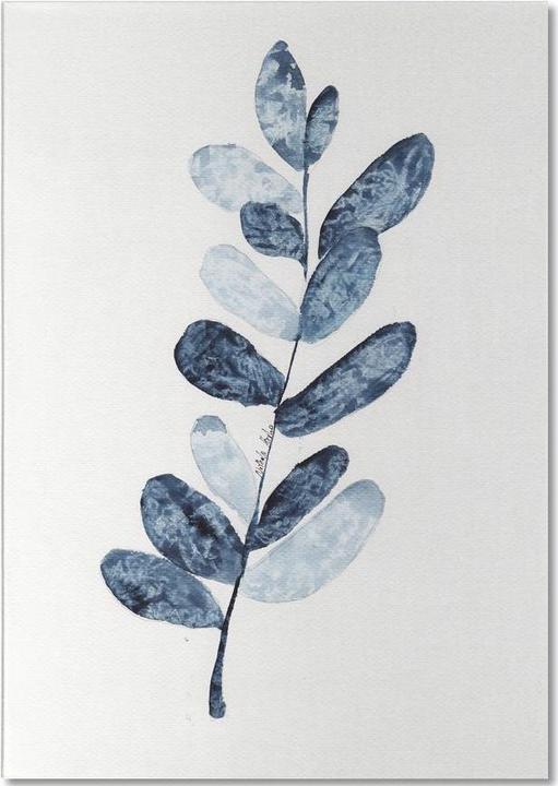 Produktbild Juniqe Blue Plant - Blätter & Pflanzen (A5, Blanko)