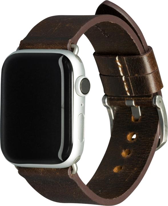 Produktbild dbramante1928 Bornholm - Watch Strap 44mm - Dark Brown/Silver (44 mm, Leder)