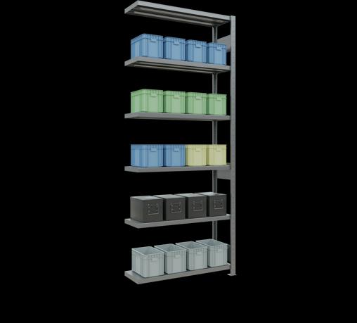 Produktbild Schulte Lagertechnik Stecksystem Anbauregal MULTIplus250 mit Längenriegel