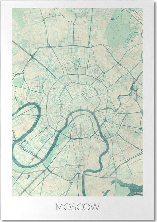 Immagine prodotto Juniqe Mappa della città di Mosca (A5, Punteggiato)