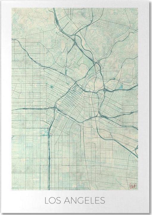 Produktbild Juniqe Los Angeles-Vintage-Stadtkarte (A5, Liniert)