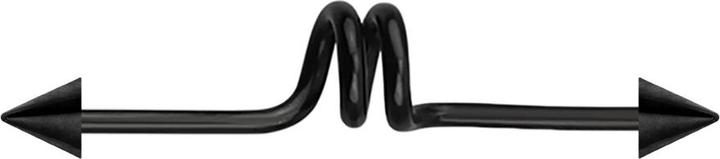 Produktbild Star Piercing Barbell schwarz twister mit zwei Cones (Chirurgenstahl 316L)
