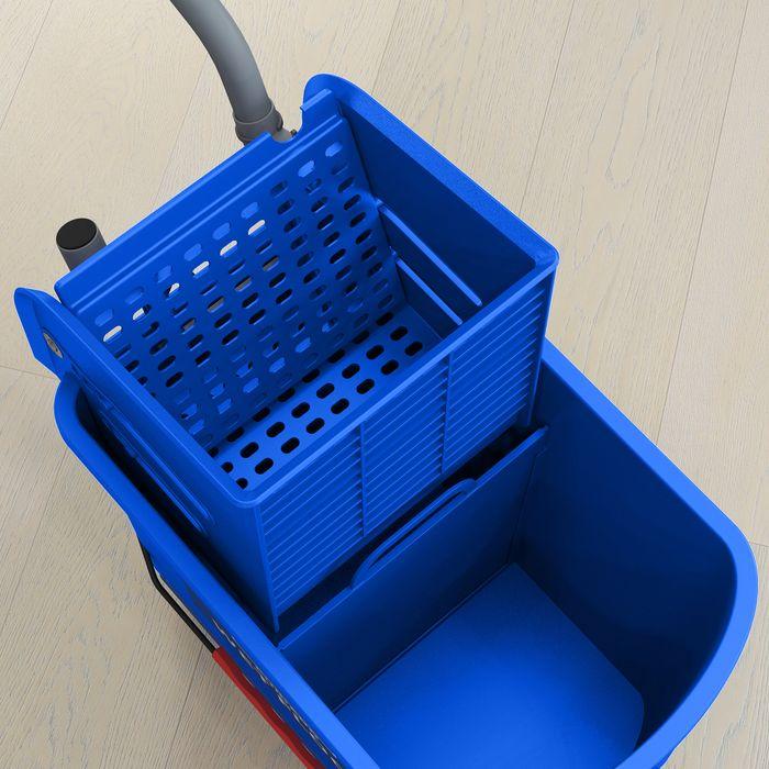 Image du produit Swisshandel24 Putzwagen Fahreimer Putzeimer 20 Liter Wischwagen mit Presse 2 Kammern Blau (1 pcs)