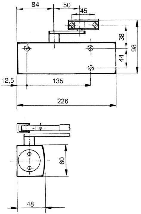 Image du produit Geze Ferme-porte TS 2000 V couleur argen (Porte de chambre, Porte d'entrée, Porte en bois, Porte-fenêtre, Intérieur, Extérieur)