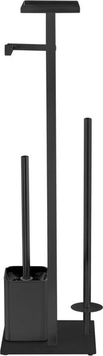 Produktbild Wenko Stand WC-Garnitur Mod. Debar mit Ablage Schwarz aus rostfreiem Edelstahl