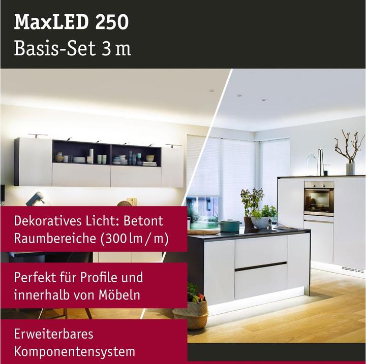 Actual product image Paulmann MaxLED 250 Stripe Set (Warm white, Daylight, Neutral White, 300 cm, Indoor)