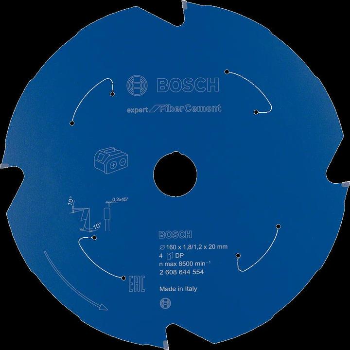 Actual product image Bosch Professional Zubehör Circular saw blade Expert for Fibre Cement, 160 x 1.8/1.2 x 20, 4 teeth