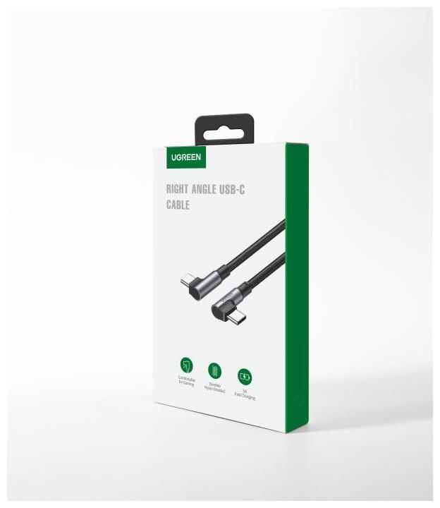 Image du produit Ugreen Câble de données USB-C 2.0 coudé vers USB-C 2.0 coudé 5A (2 m, USB 2.0)