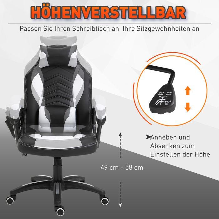Produktbild SportNow Bürostuhl Gaming Stuhl mit Massage- und Wärmefunktion
