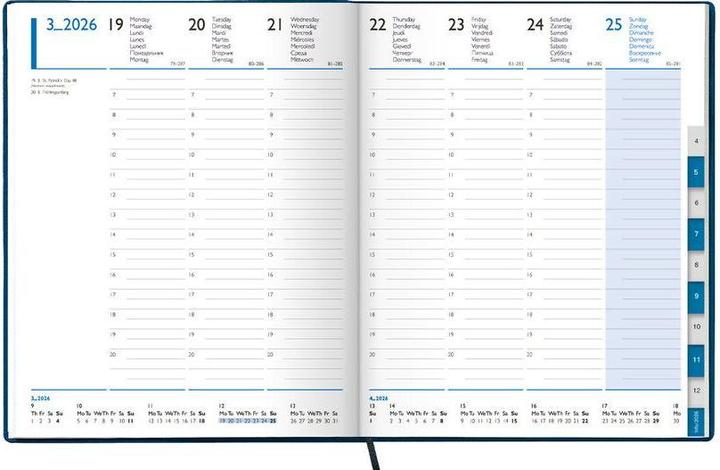 Image du produit Simplex Agenda commercial TM Manager timer 52 Z (21 x 26 cm, Anglais, Espagnol, Néerlandais, Français, Italien, Russe, Allemand)