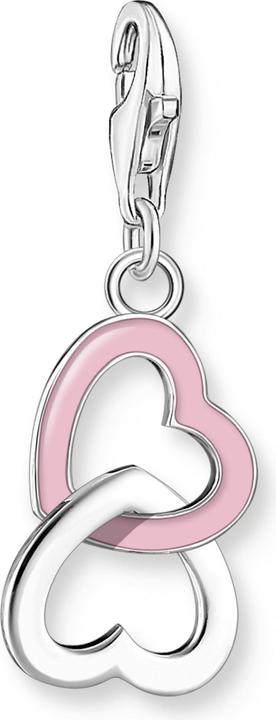 Thomas Sabo Charm-Anhänger Pinkes Herz Silber (925er Silber, Emaille)