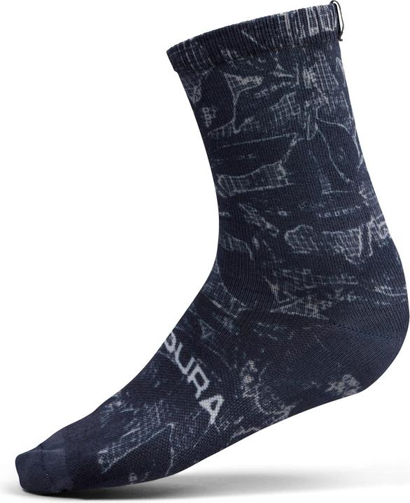 Endura Grid Floral Ltd Print Sock Bk