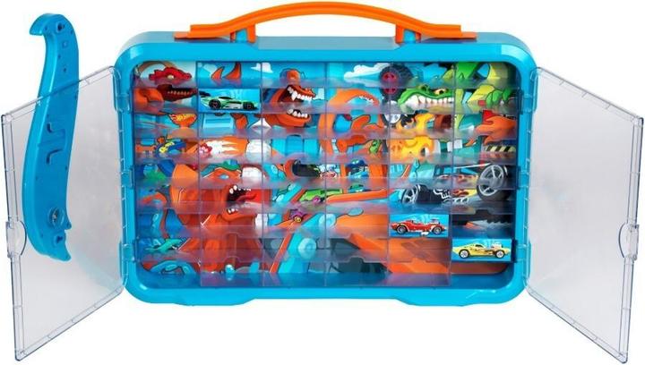 Produktbild Theo Klein HW - Sammelkoffervitrine für 54 Autos mit leuchtendem Hot Wheels Logo