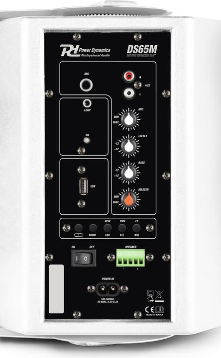 Produktbild Power Dynamics Installationslautsprecher DS65MW 60W, Paar Weiss (Aktiv, 1x 60 W)