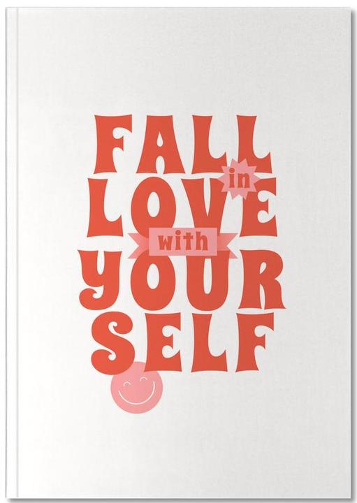 Actual product image Juniqe Fall in Love - Quotes & Slogans (A5, Plain, Hardcover)