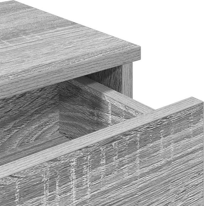 Actual product image VidaXL Wall shelf with drawers Grey Sonoma 80x31x17 cm Wood-based material