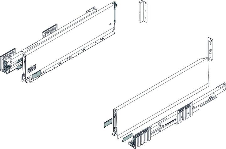 Actual product image Blum Drawer complete set Merivobox K, with carcase rail