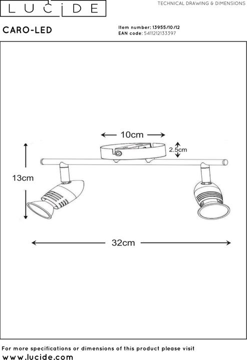 Actual product image Lucide Carpo (350 lm, GU10)