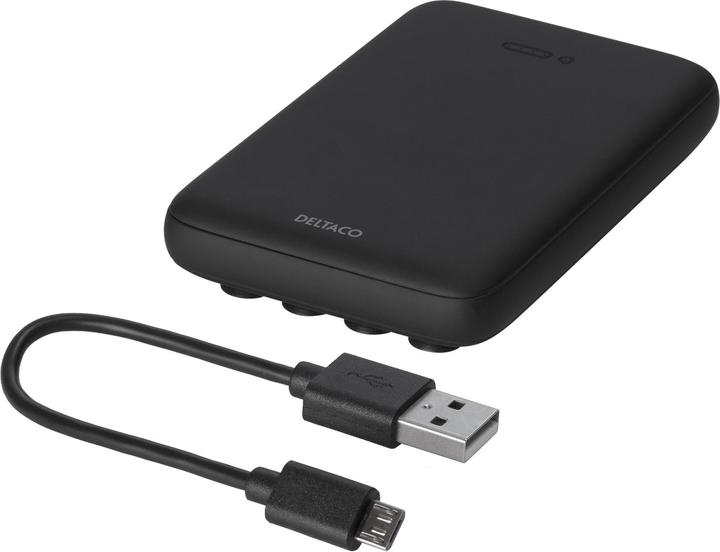 Productafbeelding Deltaco Qi gecertificeerde powerbank om aan het toestel te bevestigen, 5 mAh, 18,5 Wh (5000 mAh, 10 W, 18.50 Wh)