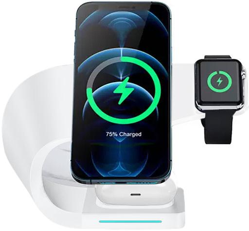 Produktbild PhoneLook Magnetische Wireless Ladestation 15W für iPhone Apple Watch, AirPods Weiss (15 W)