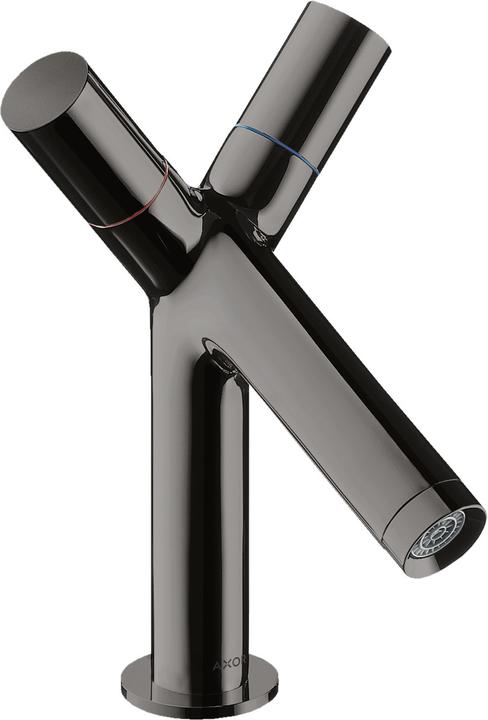 Produktbild hansgrohe Axor Starck 2-Griff Waschtischarmatur 80 mit Zugstangen-Ablaufgarnitur